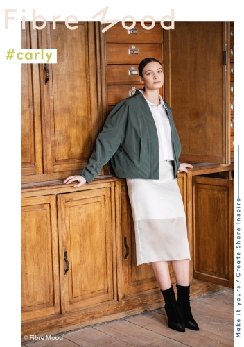 Trenchstoff Uni - dunkelgrün - Fibremood - FM794112